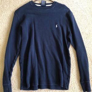 Navy long sleeved Polo Ralph Lauren shirt